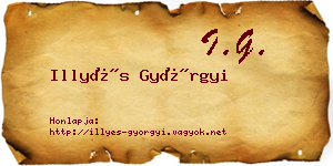 Illyés Györgyi névjegykártya